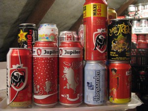 Varios Belgium Beer cans